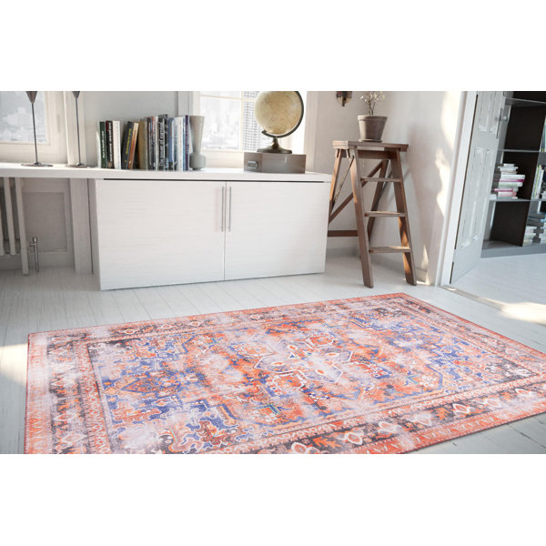 Latitude Vive Tensift Oriental Machine Woven Red Area Rug Wayfair Co Uk